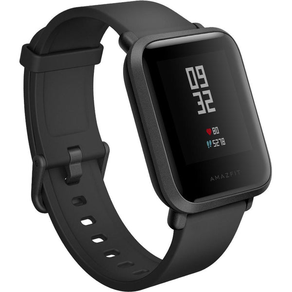 no OCU Amazfit Bip Smartwatch (Onyx Black, Black Silicone Band)