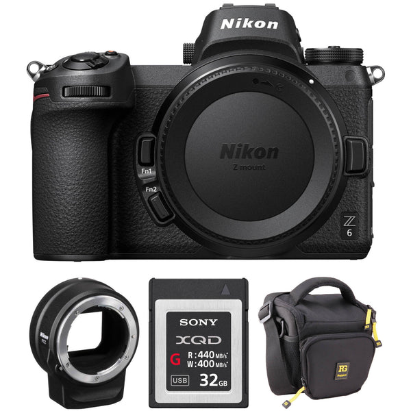 Nikon Z 6 Mirrorless Digital Camera with FTZ Mount Adapter and Bag Kit
